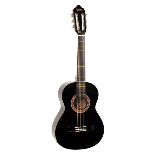 Valencia 1/2 Size Nylon String Student Guitar Black
