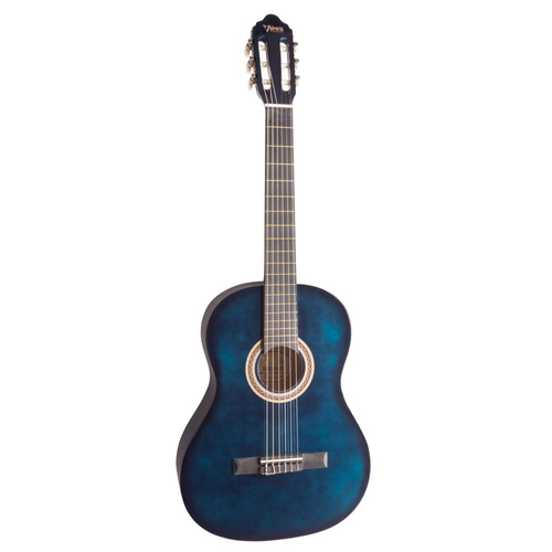 Valencia 3/4 Size Nylon String Student Guitar Blue