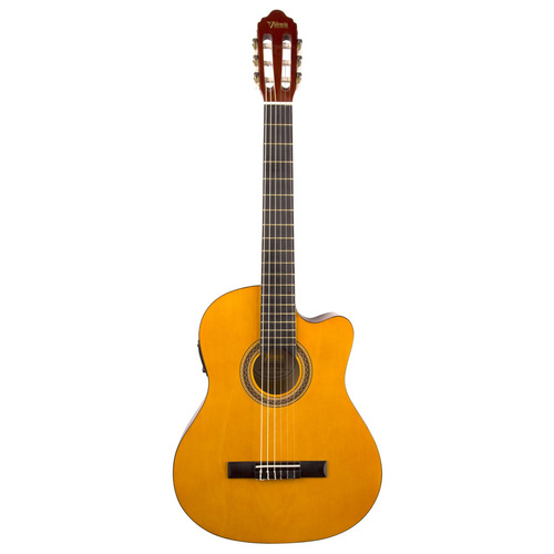 Valencia Series 100 Classical Guitar - Cutaway, Electric Acoustic (Natural)