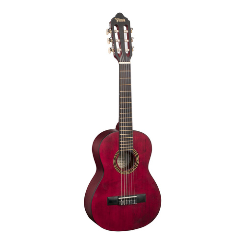 Valencia Series 200 1/4 Size Classical Guitar (Transparent Wine Red)