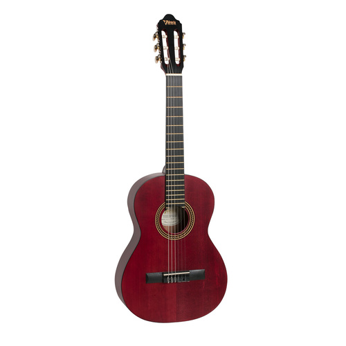 Valencia Series 200 3/4 Size Classical Guitar (Transparent Wine Red)