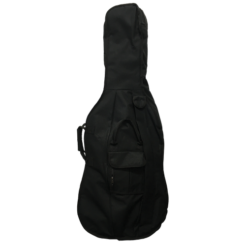 VCBAG24 Cello 10mm Padded Bag 1/2 Size with Accessory Pockets and Bow Holders