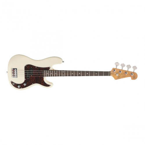 SX Bass Guitar Short Scale 3/4 Size 30inch Vintage White - VEP34VWH