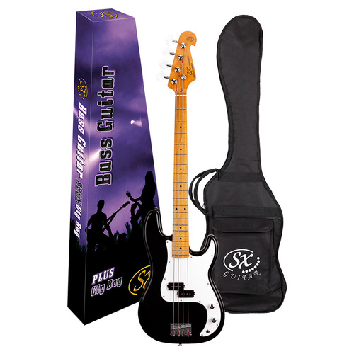 SX Essex Vintage Series Bass Guitar Black VEP57B