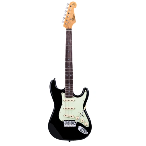 Essex Vintage VES34 3/4 Size Electric Guitar - Black with Bag & DVD