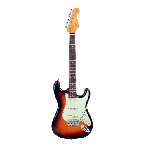 Essex Vintage VES34 3/4 Size SC Style Electric Guitar SSS - 3 Tone Sunburst with Bag & DVD