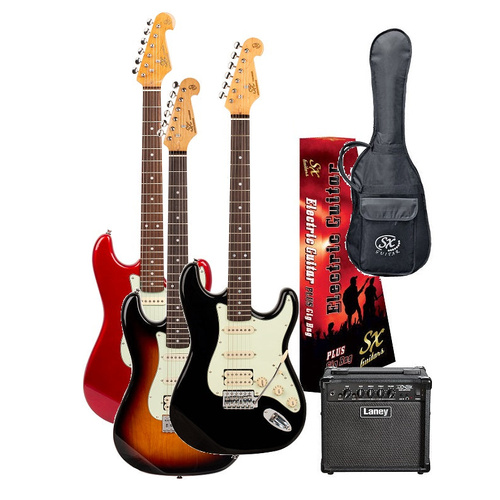 SX VES62H Electric Guitar with LX15 Amp Pack