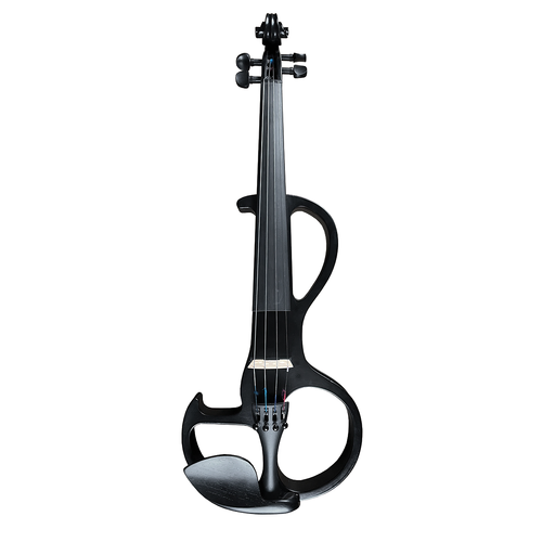 Vivo EV003 4/4 Electric Violin with Professional Setup, Ebony Fingerboard, Built-in Headphone Jack, Case, Bow, and Accessories Included