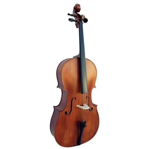Vivo Student 4/4 Cello Outfit with Bag - Solid Spruce Top, Solid Maple Back, Ebony Fingerboard, Ultra-Lightweight Tailpiece