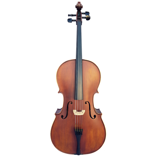Vivo Elite Cello 4/4 Outfit with Solid Spruce Top, Flamed Maple Back, Ebony Fingerboard & Lightweight Case