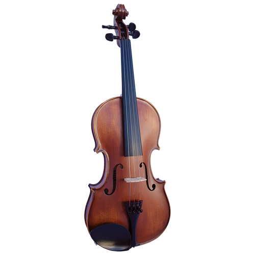 Vivo Elite 4/4 Violin Outfit with Setup, Solid Flamed Maple, Ebony Fingerboard & Pegs, Lightweight Case, Ultra-Lightweight Tailpiece, Includes Bow