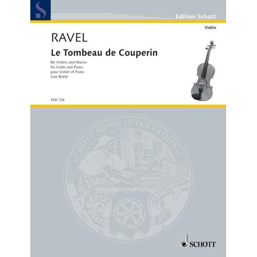 Le Tombeau De Couperin Arr Van Brink Violin/Piano (Softcover Book)