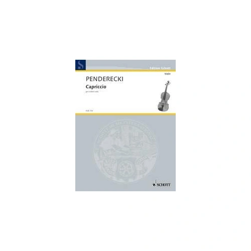 Penderecki - Capriccio for Violin Solo, 8 Pages, Schott Music