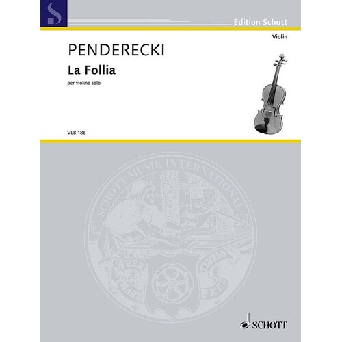 Penderecki - La Follia Violin/Piano (Softcover Book)