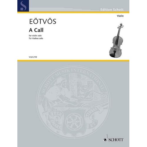 Eotvos - A Call For Violin Solo (Softcover Book)