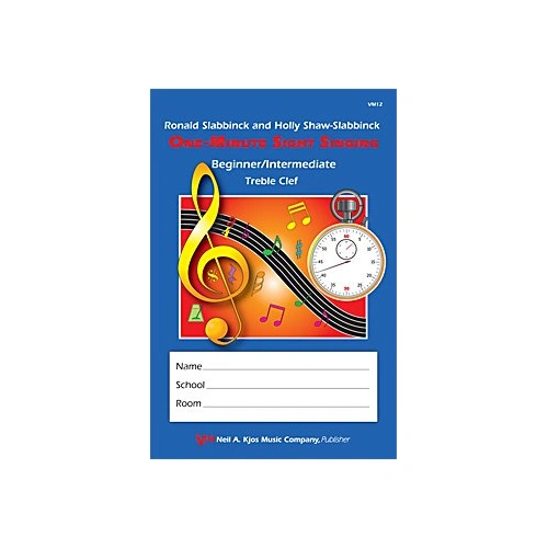 One-Minute Sight Singing - Beginner/Intermediate by Neil A. Kjos Music Company, 96 Pages, Choral