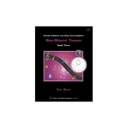 One-Minute Theory Book 3 - Test Bank by Neil A. Kjos Music Company, 48 Pages, Choral