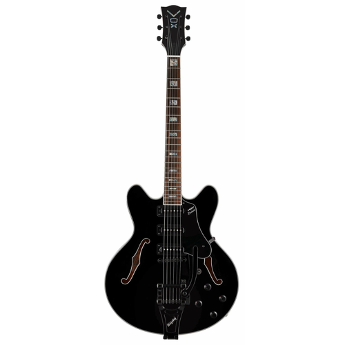 VOX BC-S66-BK Bobcat S66 Bigsby Black Semi-Hollow Body Guitar