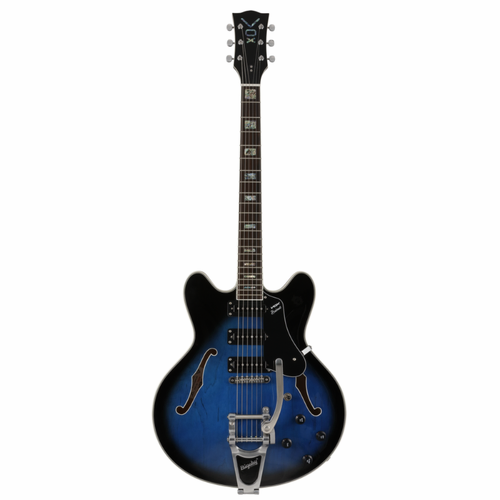 VOX Bobcat S66 Bigsby Blue Semi-Hollow Body Guitar