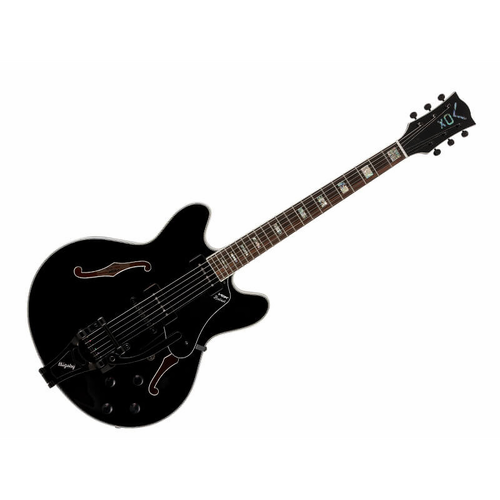 VOX Bobcat V90 Bigsby Black Semi-Hollow Body Guitar