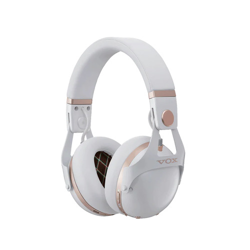 VOX VH-Q1 Smart Noise Cancelling Headphones for Guitarists (White/Pink Gold)