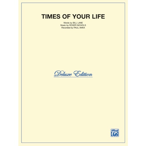 Times of Your Life Vocal Sheet Music