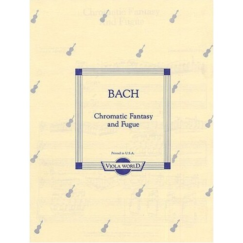 Bach - Chromatic Fantasy and Fugue Viola/Piano (Softcover Book)