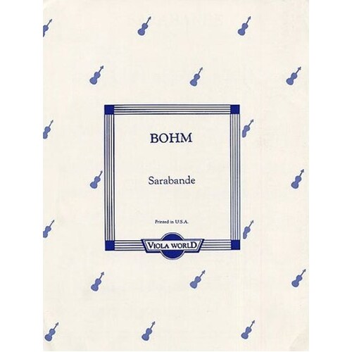 Bohm - Sarabande Viola/Piano (Pod) (Softcover Book)
