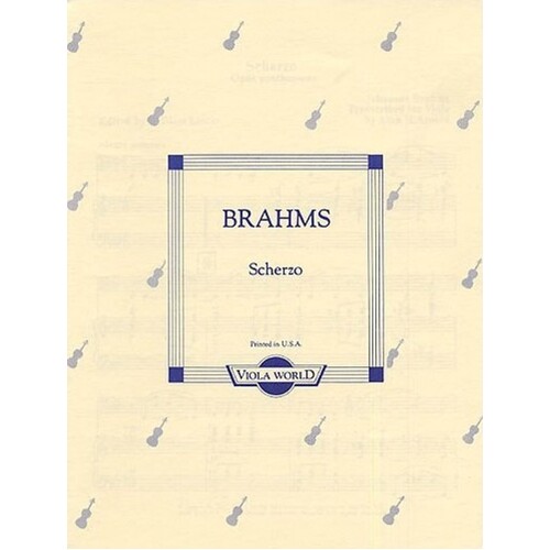 Brahms - Scherzo Viola/Piano (Softcover Book)