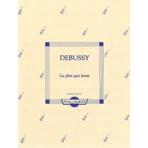 Debussy - La Plus Que Lente Viola/Piano (Softcover Book)
