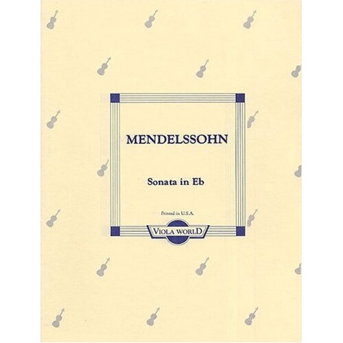 Mendelssohn Sonata E Flat Viola/Piano (Softcover Book)