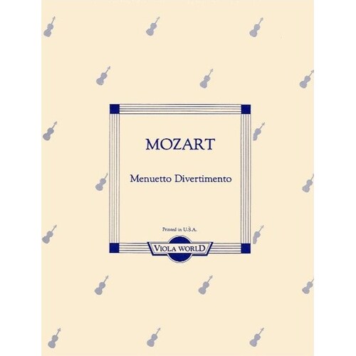 Mozart - Menuetto Divertimento Viola/Piano (Softcover Book)