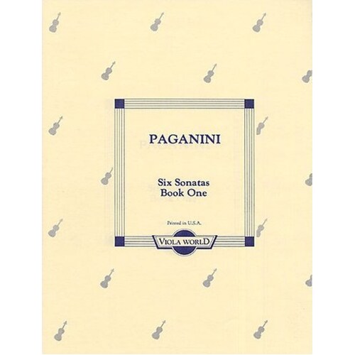 Paganini - Sonatas Book 1 (1-3) Viola/Piano (Softcover Book)
