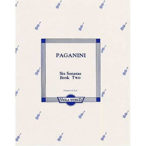Paganini - Sonatas Book 2 (4-6 )Viola/Piano (Softcover Book)