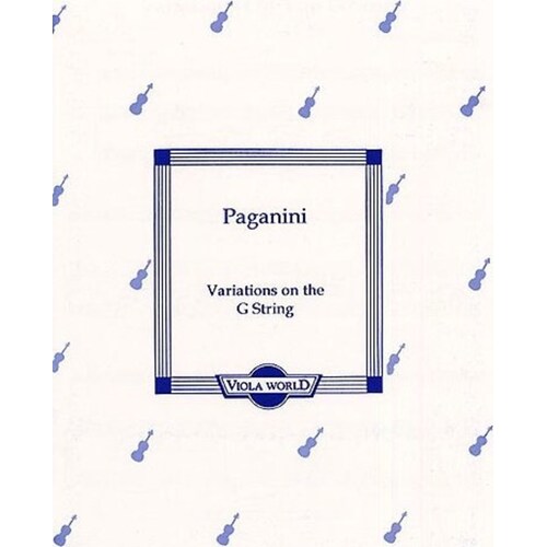 Paganini - Variations On G String Viola/Piano (Softcover Book)