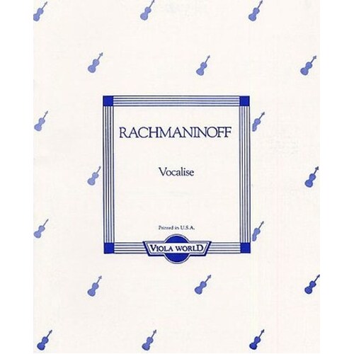 Rachmaninoff - Vocalise Viola/Piano