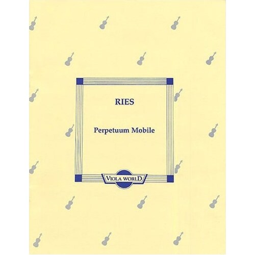 Ries - Perpetuum Mobile Viola/Piano (Softcover Book)