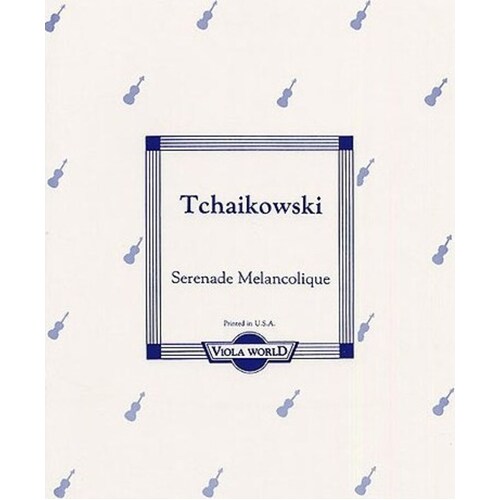 Tchaikovsky - Serenade Melancholique Viola/Piano (Softcover Book)