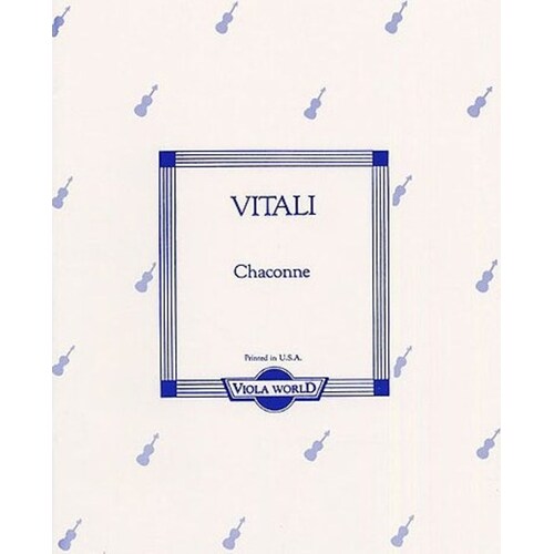 Vitali - Chaconne Viola/Piano (Softcover Book)