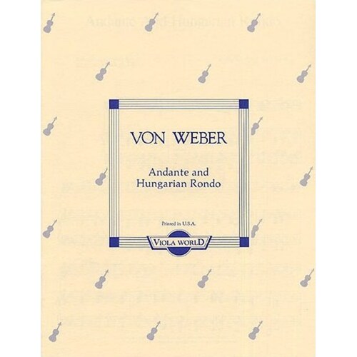 Weber - Andante And Hungarian Rondo Viola/Piano (Softcover Book)