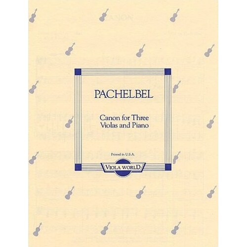 Pachelbel - Canon For 3 Violas/Piano (Softcover Book)