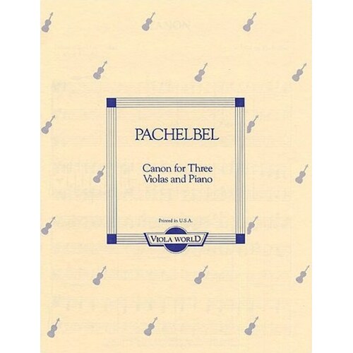 Pachelbel - Canon For 3 Violas/Piano (Softcover Book)