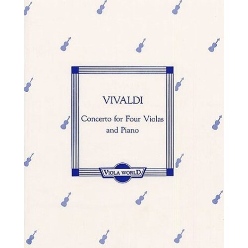 Vivaldi - Concerto For 4 Violas/Piano (Softcover Book)
