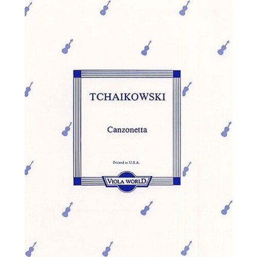 Tchaikovsky - Canzonetta Viola/Piano (Softcover Book)