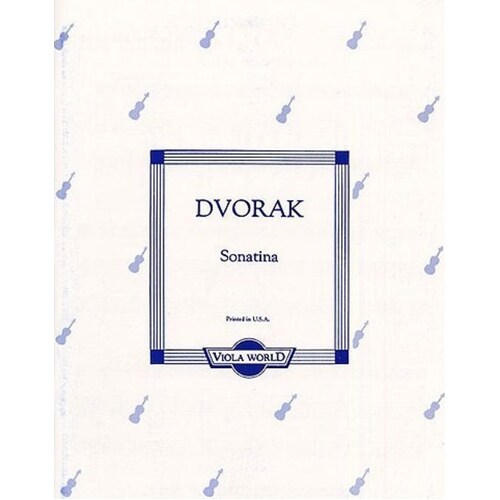 Dvorak - Sonatina Op 100 Viola/Piano (Softcover Book)