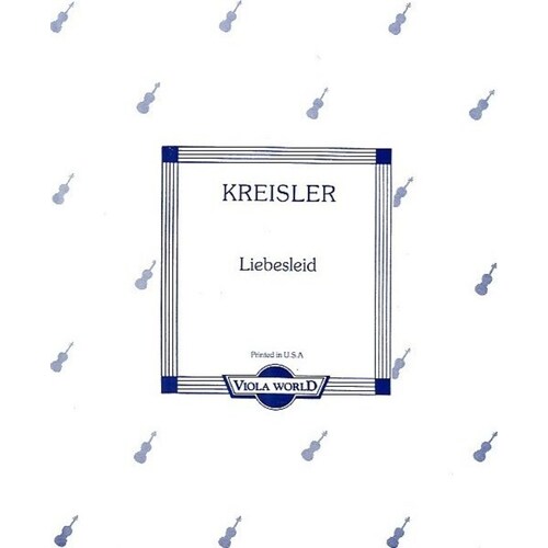 Kreisler - Liebeslied Viola/Piano (Softcover Book)