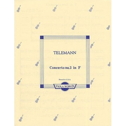 Telemann - Concerto No 3 For 4 Violas Score/Parts (Softcover Book)