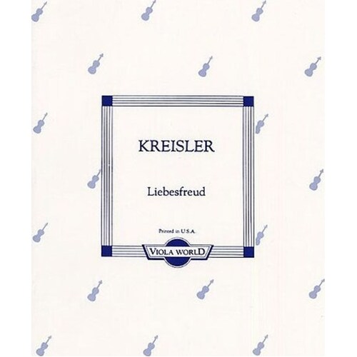 Kreisler - Liebesfreud Viola/Piano (Softcover Book)