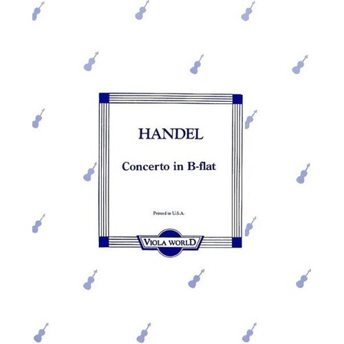 Handel - Concerto B Flat Viola/Piano (Softcover Book)