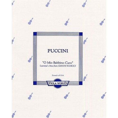 Puccini - O Mio Babbino Caro Viola/Piano (Softcover Book)